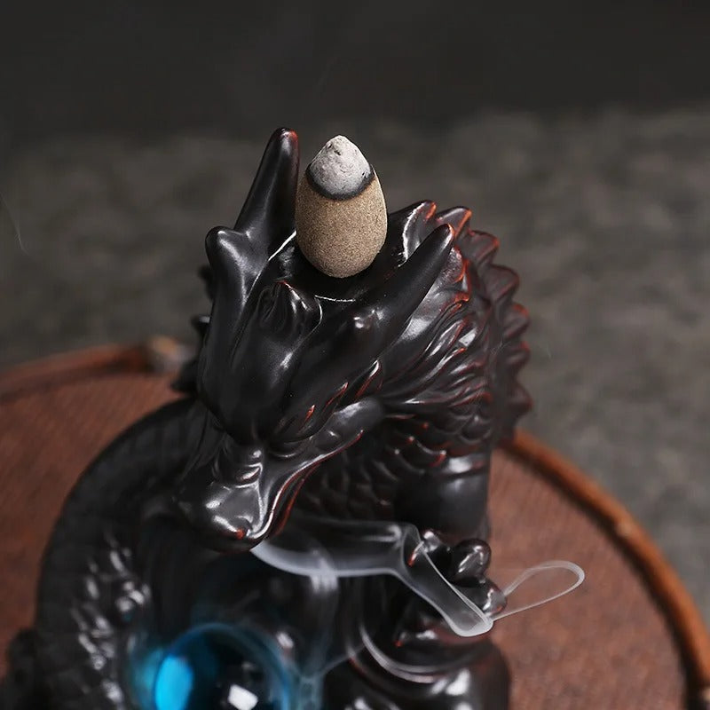 Ceramic Dragon Backflow Incense Burner