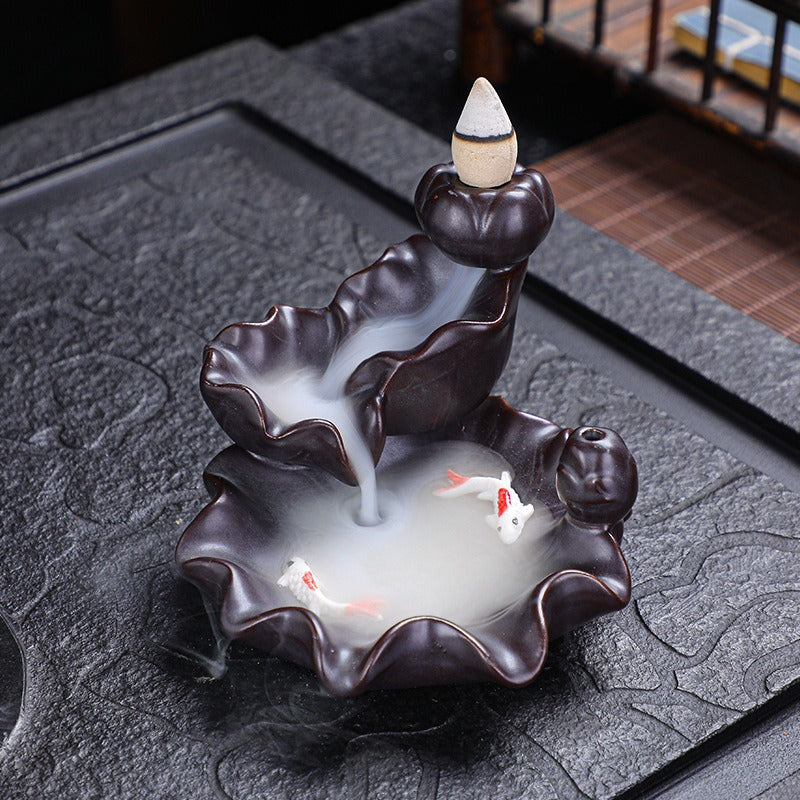 Ceramic Backflow Incense Burner Zen