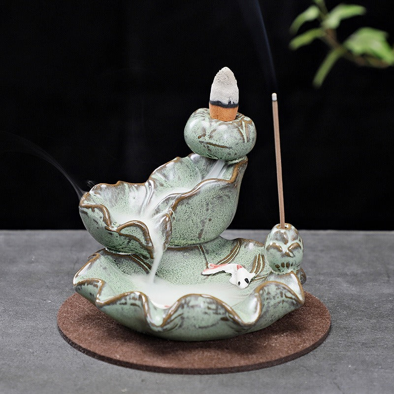 Ceramic Backflow Incense Burner Zen